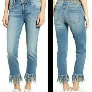 Sun & Shadow Frayed Fringe Jeans 27 waist